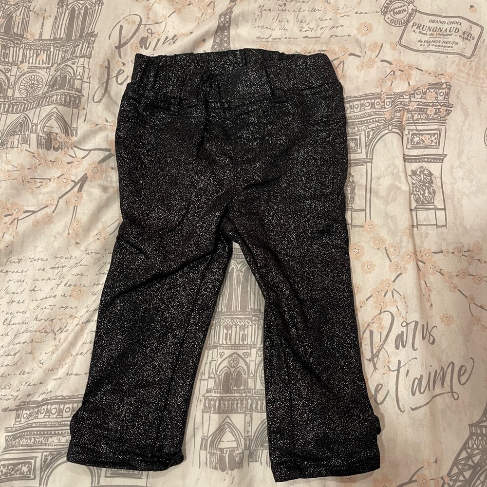 GAP Denim black shimmery toddler jegging size 18-24m